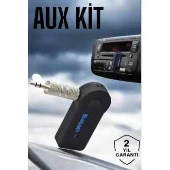 Tüm Araçlara Uyumlu Aux Car Bluetooth Kablosuz Araç Bağlantı Kiti