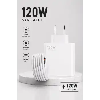 Turbo Hızlı Şarj Destekli 120W USB-C Şarj Seti