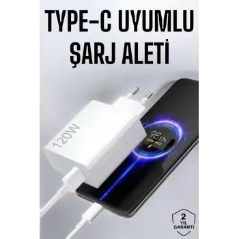 Type-C 120W Şarj Aleti Hızlı Şarj Turbo