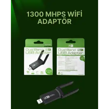 USB 3.0 Wireless Adaptör – 2.4GHz & 5GHz Destekli