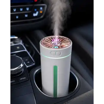 USB Araç Nemlendirici 5 Esans Hediyeli Renkli Işıklı Mini Difüzör