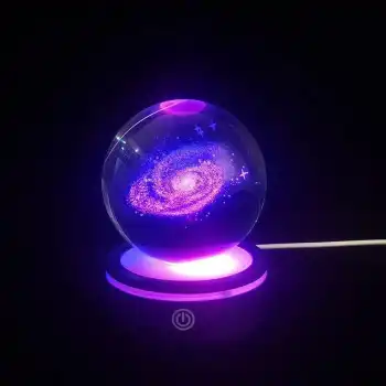 USBli Samanyolu Tasarımlı Dönen Cam Küre