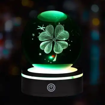 USBli Yonca Tasarımlı Dönen Cam Küre