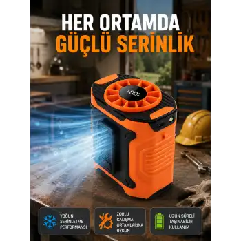 USB Şarjlı Kompakt El ve Boyun Fanı Çok Fonksiyonlu