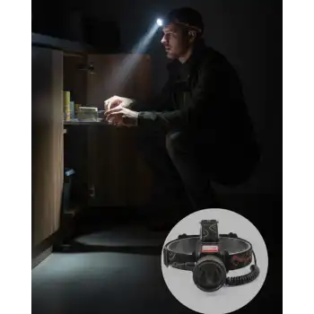 USB Type C Şarjlı Sensörlü Kafa Lambası Uzun Ömürlü Batarya