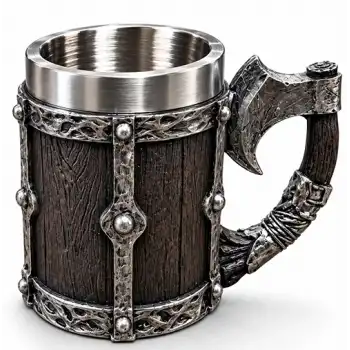 Viking Balta Kulplu 3d Paslanmaz Çelik Kupa Bardak Alk6263