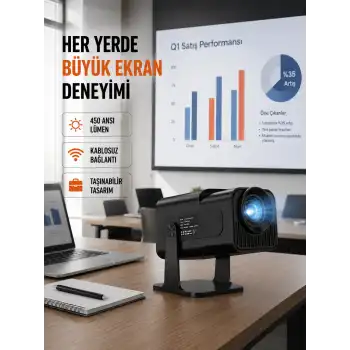 WiFi6 ve Bluetooth 5.4 Destekli LED Projektör - HCS350pro Yeni Nesil