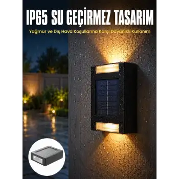 Yeni Model Solar Çift Taraflı Duvar Lambası Dekoratif Duvar Lambası Yeni Nesil
