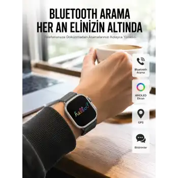 Yeni Nesil 3 Kordonlu Kol Saati 49 MM Amoled Ekran Akıllı Saat