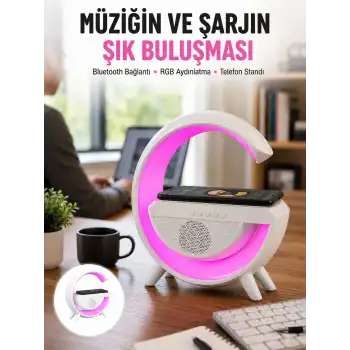 Yeni Nesil Bluetooth Hoparlör Speaker 5.0 Taşınabilir G Şeklinde Powerbankli Yeni Nesil