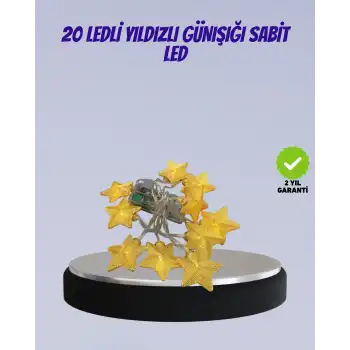 Yıldız Figürlü Led Şerit Işık 5m İç Mekan Dekor Aydınlatma