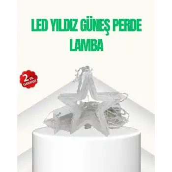 Yıldız Figürlü Perde Peri Led 3x3 Metre Dekoratif Işık
