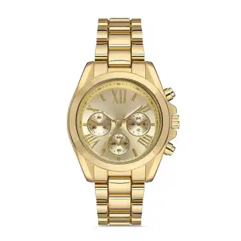 Zarif ve Şık Özel Tasarım Roma Rakam Detaylı  Metal Bayan Kol Saati (gold)