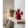 12 cm Kırmızı Ejderha Figürü Koleksiyonluk Dekoratif Biblo