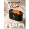 180 ML Alev Efektli Aroma Difüzörü Ultrasonik Buharlı Aromaterapi Cihazı