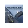 2 Adet Profesyonel Kablosuz Yaka Mikrofonu Lighting Uyumlu Manyetik Klipsli