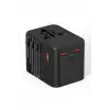 25w Evrensel Seyahat Adaptörü, Eu/us/uk/au Priz Dönüştürücü, 1x Usb, 2x Type-c Hızlı Şarj