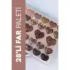28li Sedefli Shine Kalp Far Paleti - 2li Set