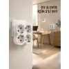 2’li Set Kablosuz 4’lü Priz Çoklayıcı Direkt Duvar Prizine Takılan Adaptör