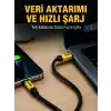 3ü 1 Arada USB Şarj Kablosu 240W Hızlı Şarj ve Veri Aktarım Kablosu