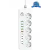 3500w Akım Korumalı 5’li Grup Priz: 5x Usb + 5x Type-c Çıkışlı (2 Metre)