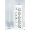3500w Akım Korumalı 5’li Grup Priz: 5x Usb + 5x Type-c Çıkışlı (2 Metre)