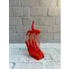 3D El İnsan Figürü Kırmızı Minimal Modern Ev ve Ofis Dekoru 12x18 cm