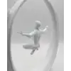 3D Zen Heykeli Ay Formlu Meditasyon Yapan İnsan Figürü Dekor