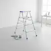 4+4 Çift Basamaklı Alüminyum Metal Merdiven