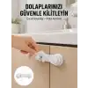 4 Adet Bebek Güvenlik Dolap Kilidi Çift Taraflı Bantlı Kolay Montajlı Emniyet Seti Yeni Nesil