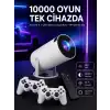 4K Wireless Çift Kollu Kumandalı Oyun Projeksiyonu Retro Video Oyunu Yeni Nesil