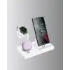 4’lü Kablosuz Şarj Standı iPhone Watch ve AirPods Çoklu Şarjlı