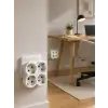 4’lü Priz Çoğaltıcı 2 Adet Set Kablosuz Duvar Tipi Priz Çoklayıcı Adaptör