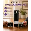 500 ml Isı Korumalı Çelik Termos ve Bardak Seti | Silikon Tabanlı, Şık ve Pratik