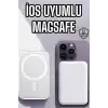5000 Mah İOS Uyumlu Magsafe Kablosuz Şarj Hızlı Şarj Desteği