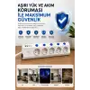 5’li Akım Korumalı Çoklu Priz 2 Metre Kablolu 3680w 16a 5 Anahtarlı 2usb-a 2 Usb-c Pd 20w Hızlı Ftr-28