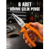 6 Adet Dövme Çelik Pense El Aleti Seti