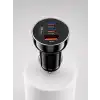 60W Araç İçi Hızlı Şarj Adaptörü Çift USB-C PD ve USB-A QC3.0