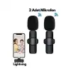 Type-C Çiftli Kablosuz Yaka Mikrofonu Seti - YouTube, TikTok, Vlog ve Canlı Yayınlar İçin Telefon Uyumlu Çift Mikrofon