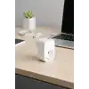 Tekli Yüksek Voltaj Korumalı Duvar Prizi 2x Type-c 1x Usb Çıkışlı Priz Grup Priz Çoğaltıcı Beyaz