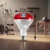 150w Kızılötesi (infrared) Isıtıcılı Fizik Tedavi Lambası (Kırmızı Işık) E27 (Kalın Duy)