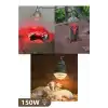150W Kızılötesi (infrared) Isıtıcılı Hayvan Isıtma ve Kuluçka Lambası (Kırmızı Işık) E27 (Kalın Duy)