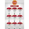 (6 Adet) 150W Kızılötesi Isıtıcılı Hayvan Isıtma ve Kuluçka Lambası (Kırmızı Işık) E27 (Kalın Duy)