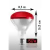 (6 Adet) 150W Kızılötesi Isıtıcılı Hayvan Isıtma ve Kuluçka Lambası (Kırmızı Işık) E27 (Kalın Duy)