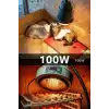 100W Kızılötesi (infrared) Isıtıcılı Hayvan Isıtma ve Kuluçka Lambası (Kırmızı Işık) E27 (Kalın Duy)