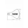 100W Isıtıcı Ampul Kırmızı Isı Lambası Civciv Kümes Kuluçka E27 Duy Isıtma Ampulü