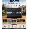1000W Tam Sinüs İnverter 12V AC Çevirici | Sessiz Fanlı, USB Çıkışlı, Araç Karavan Tekne Solar Uyumlu Güç İnverteri