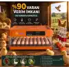 Tam Otomatik Kuluçka Makinesi 130 Yumurta Kapasiteli - Akıllı Isı ve Nem Kontrollü, Ayarlanabilir Viyol, Otomatik Su Sistemli