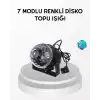 7 Renk Modlu Müzik Sensörlü Disko Topu – LED Işıklı Parti Aydınlatması