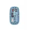 800 1600 DPI Ayarlanabilir Mavi Kablosuz Mouse Pilli